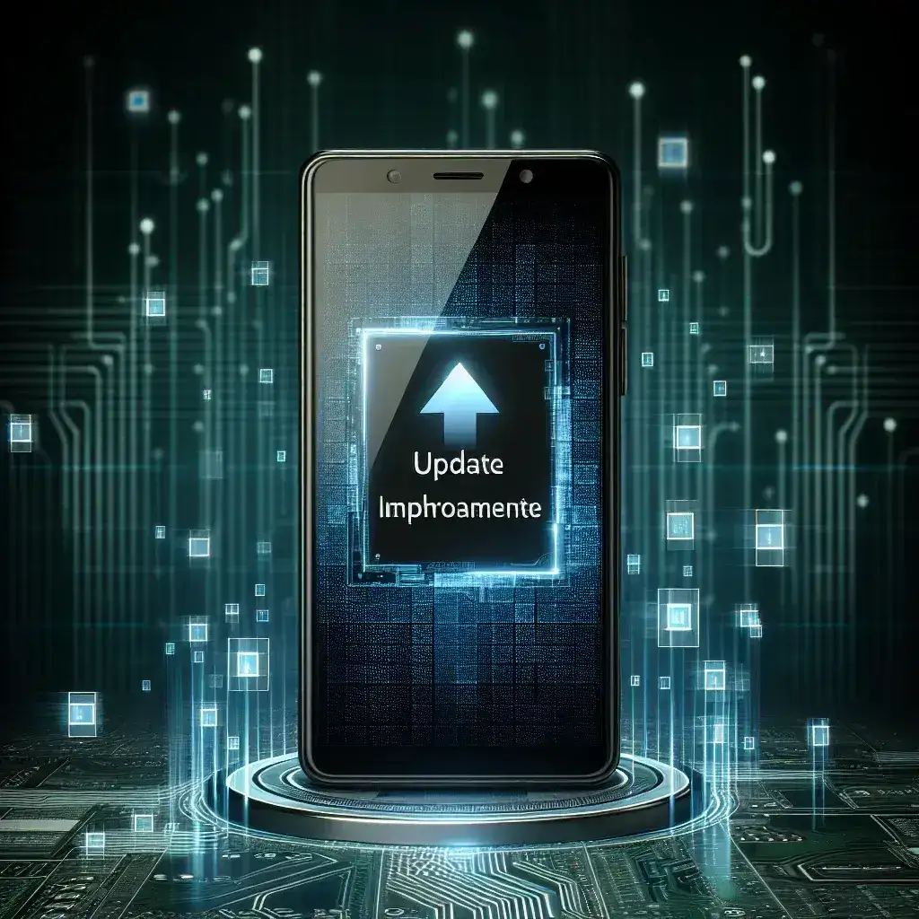 "Imagen del disco SSD Samsung 990 Pro resaltando su nueva actualización de firmware, que mejora el rendimiento y la eficiencia del almacenamiento."